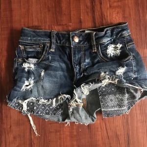 American eagle size 0 jean shorts